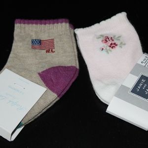 2 NEW infant socks bundle Janie and Jack/Ralph